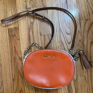 Michael Kors Medium Ginny Camera Messenger Crossbody Mimosa SAME DAY SHIP